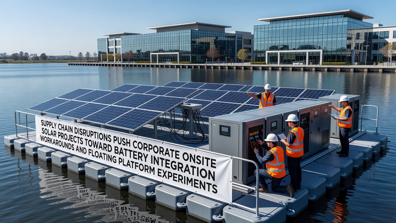 Businesses Shift Onsite Solar Strategies as Supply Chain Pressures Spur Battery Add-ons and Floating Platform Trials
